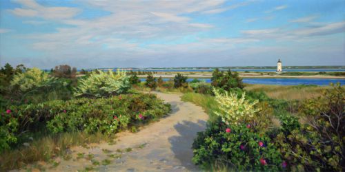 Edgartown Lighthouse Rose Path © Marjorie Mason